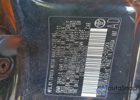 2011 Toyota Corolla Base z USA, uszkodzony, nr VIN 2T1BU4EE8BC650292